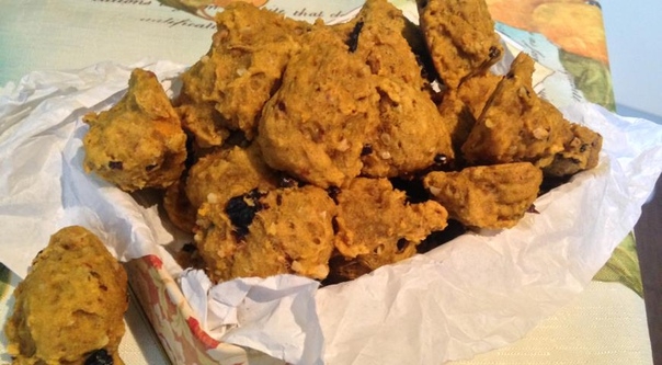Тыквенное печенье с черносливом и грецким орехом
