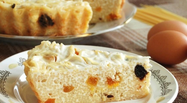 Лапшевник с курагой и черносливом
