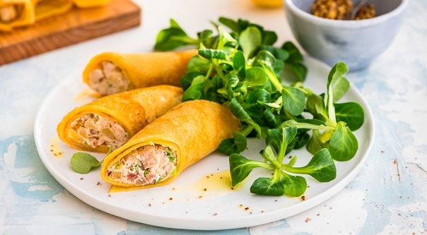 Кукурузные блинчики с индейкой Кукурузные блинчики с индейкой