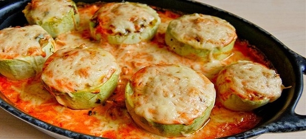 Кабачки фаршированные мясом в духовке Кабачки фаршированные мясом в духовке