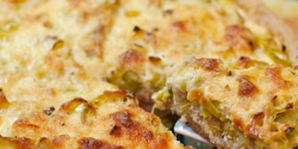 Открытый пирог с капустой и фаршем Открытый пирог с капустой и фаршем
