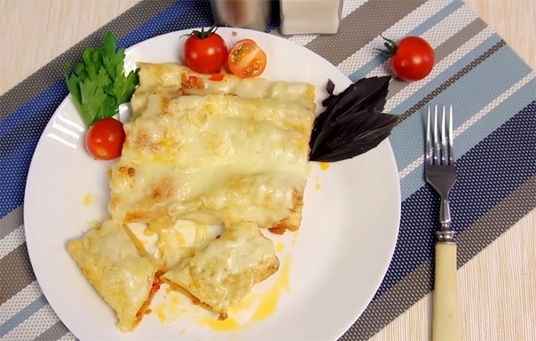 Фаршированные макароны в духовке (Каннелони) Фаршированные макароны в духовке (Каннелони)