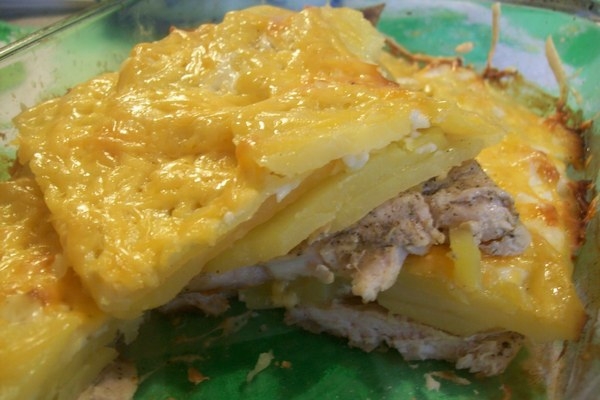 Картофель по-королевски с куриным филе Картофель по-королевски с куриным филе