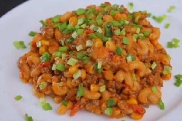Супермакароны с фаршем и кукурузой Супермакароны с фаршем и кукурузой