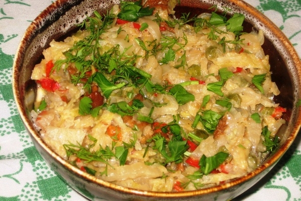 Рагу из пекинской капусты с лисичками Рагу из пекинской капусты с лисичками