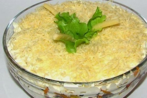 Салат из шампиньонов и сардины Салат из шампиньонов и сардины
