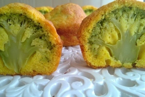 Маффины с брокколи в духовке Маффины с брокколи в духовке