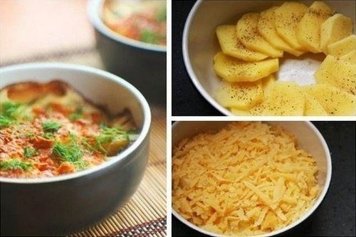 Сливочный картофель, запеченный в духовке Сливочный картофель, запеченный в духовке