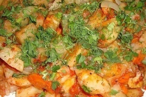 Картофель, запеченный в духовке на гарнир Картофель, запеченный в духовке на гарнир