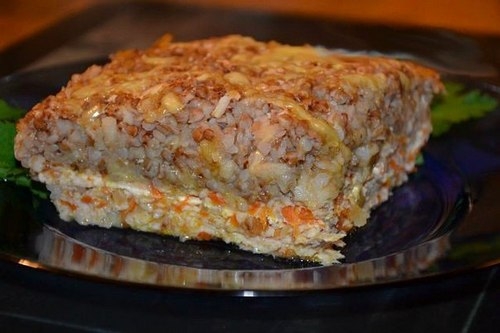 Запеканка из гречки с куриным фаршем Запеканка из гречки с куриным фаршем
