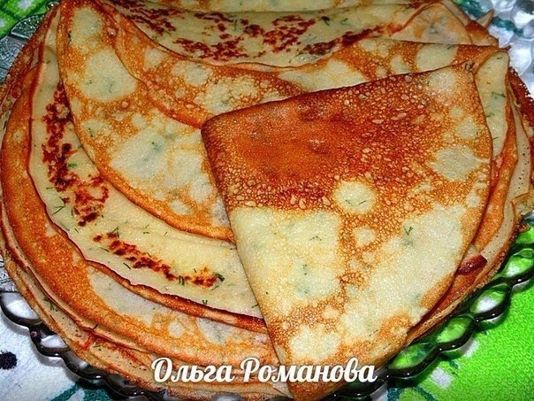 Картофельные ,заварные блины с зеленью Картофельные ,заварные блины с зеленью