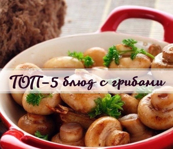 ТОП&ndash;5 блюд с грибами