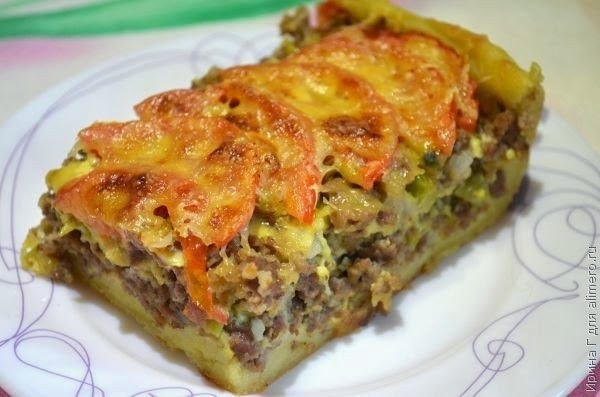 ОТКРЫТЫЙ МЯСНОЙ ПИРОГ (из картофельного теста). ОТКРЫТЫЙ МЯСНОЙ ПИРОГ (из картофельного теста).