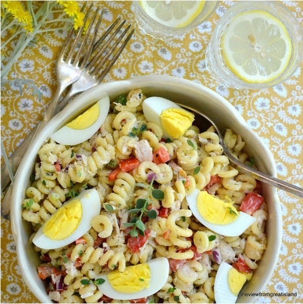Макаронный салат с тунцом. Макаронный салат с тунцом.