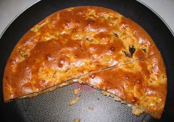 Пирог «Быстрый и вкусный» из теста на кефире со сметаной и майонезом. Пирог «Быстрый и вкусный» из теста на кефире со сметаной и майонезом.