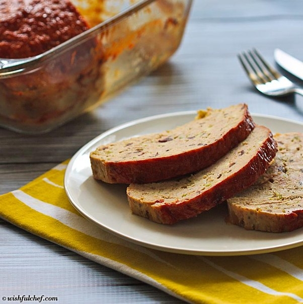 Мясной хлеб с яблоками и клюквой. Мясной хлеб с яблоками и клюквой.