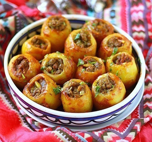 Фаршированный картофель (Батата махши). Фаршированный картофель (Батата махши).