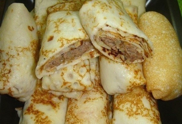 ~Блинчики с мясом. Простые и очень вкусные~ ~Блинчики с мясом. Простые и очень вкусные~