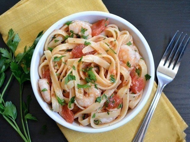 Вкуснейшая паста с креветками Вкуснейшая паста с креветками
