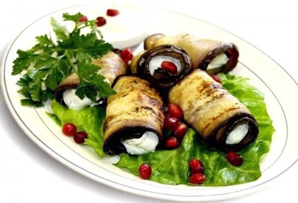 Вкусные рулетики из баклажанов Вкусные рулетики из баклажанов