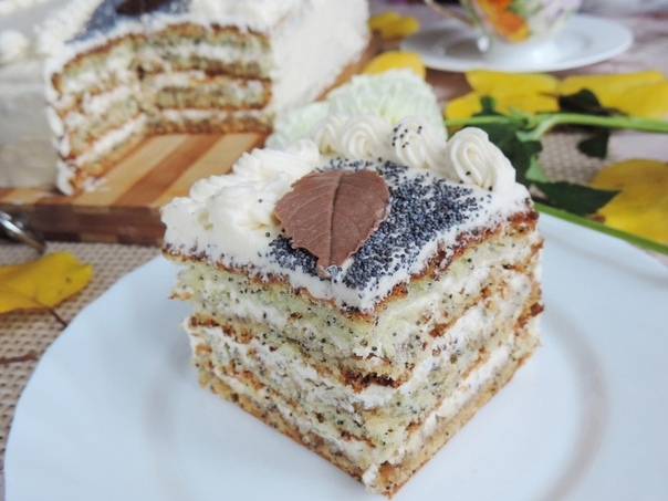 Вкуснейший маковый торт &laquo;Падали листья&raquo;