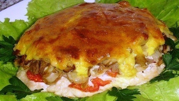 Мясо с грибами в духовке Мясо с грибами в духовке