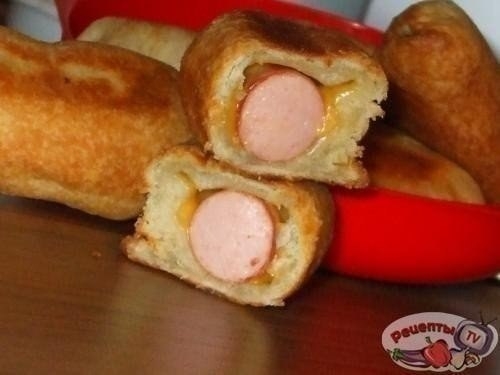 "Ленивые пирожки с сосисками и сыром" "Ленивые пирожки с сосисками и сыром"
