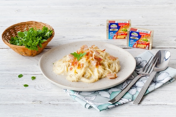 Сырные спагетти карбонара. 4 порции. Сырные спагетти карбонара. 4 порции.