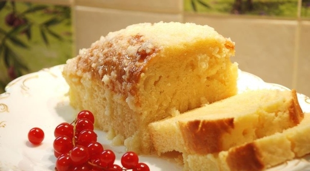 Кекс с лимонной заливкой