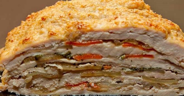 КУРИНАЯ ГРУДКА СЛОЯМИ