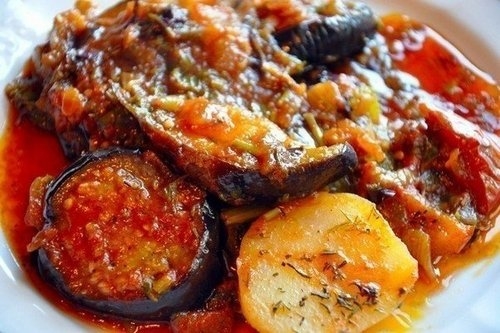 Грузинский аджапсандал из овощей Грузинский аджапсандал из овощей