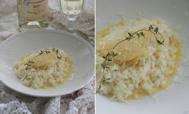 Ризотто с грушей, пармезаном и белым вином