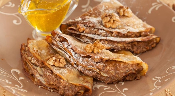 Блинчики с ореховой начинкой