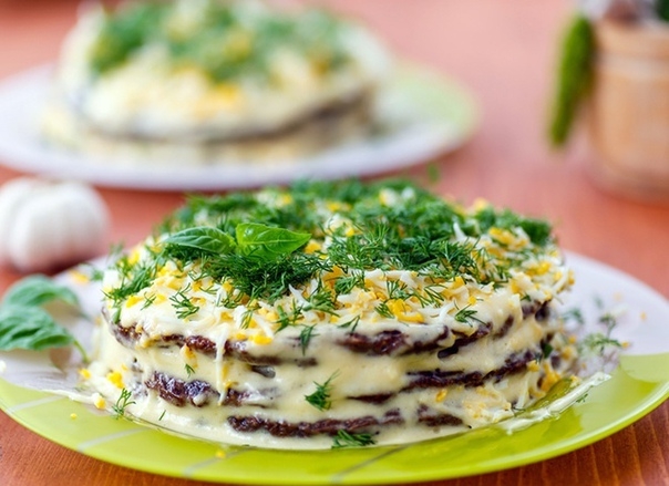 Печеночный торт из печени куриной Печеночный торт из печени куриной