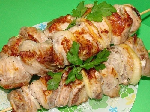 Шашлык из свинины в кефире