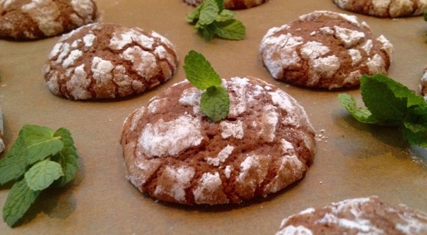 Мятно-шоколадное печенье Мятно-шоколадное печенье