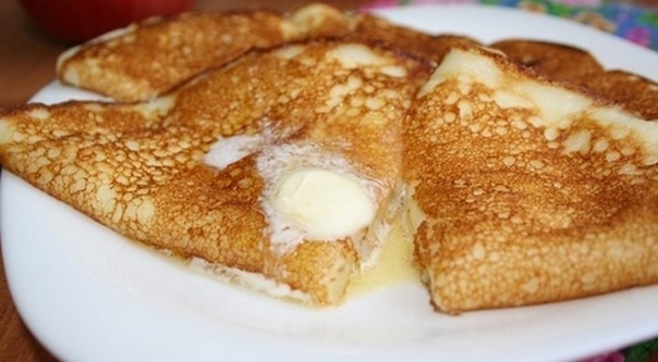 Блины на кефире с припеком