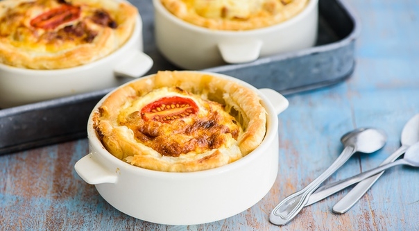 Порционный киш с курицей