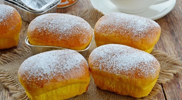 Тыквенные булочки с вареной сгущенкой Тыквенные булочки с вареной сгущенкой