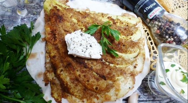 Жаренный кабачок-веер