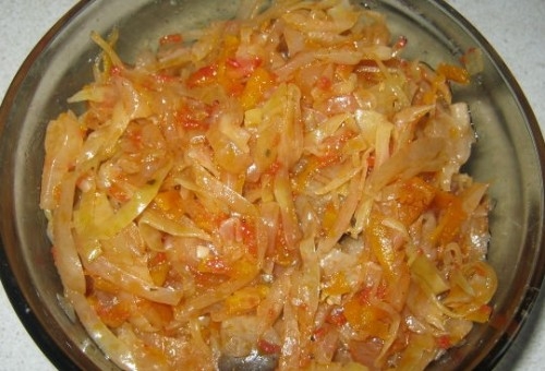 Начинка для пирожков из капусты, моркови и грибов Начинка для пирожков из капусты, моркови и грибов