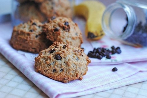 Домашнее овсяное печенье с бананом и шоколадом