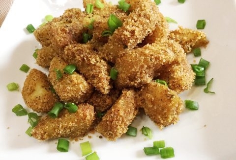 Картофель в сухарях.