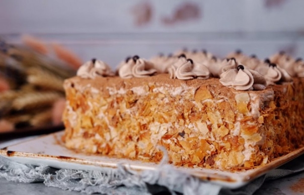 Наполеон с шоколадным кремом