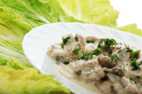 Фрикасе из курицы с болгарским перцем и чесноком