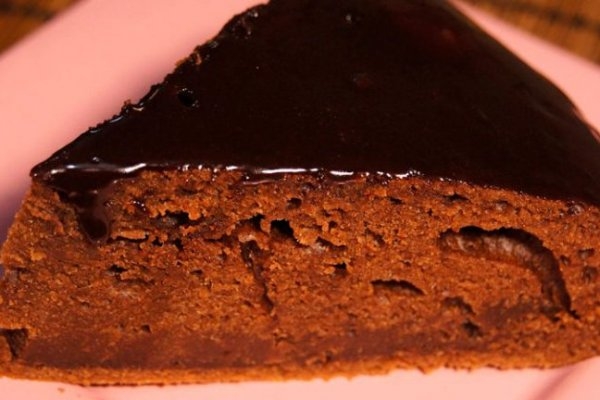 Постный шоколадный кекс в глазури Постный шоколадный кекс в глазури