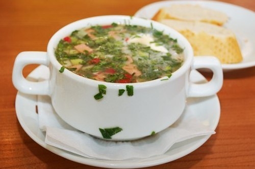 Окрошка мясная с окороком и языком