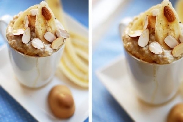 Овсяная каша на молоке с бананом и ванилью Овсяная каша на молоке с бананом и ванилью