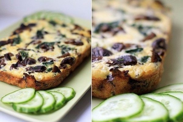 Омлет с грибочками и сыром