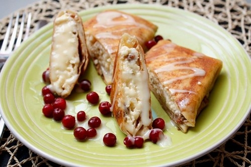 Тонкие блинчики с нежным творогом Тонкие блинчики с нежным творогом